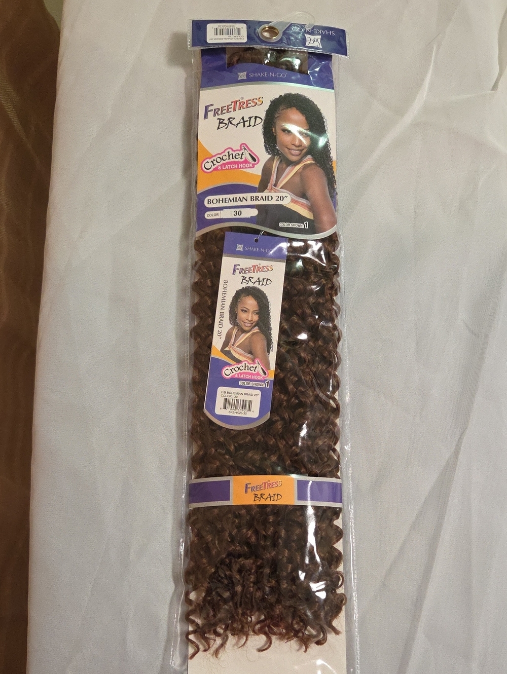 Freetress Bohemian Braid 20" Crochet Hair - Color 30 (Brown)